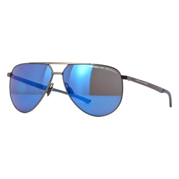 New PORSCHE DESIGN Grey Aviator P8962 C Sunglasses Women - Picture 1 of 4